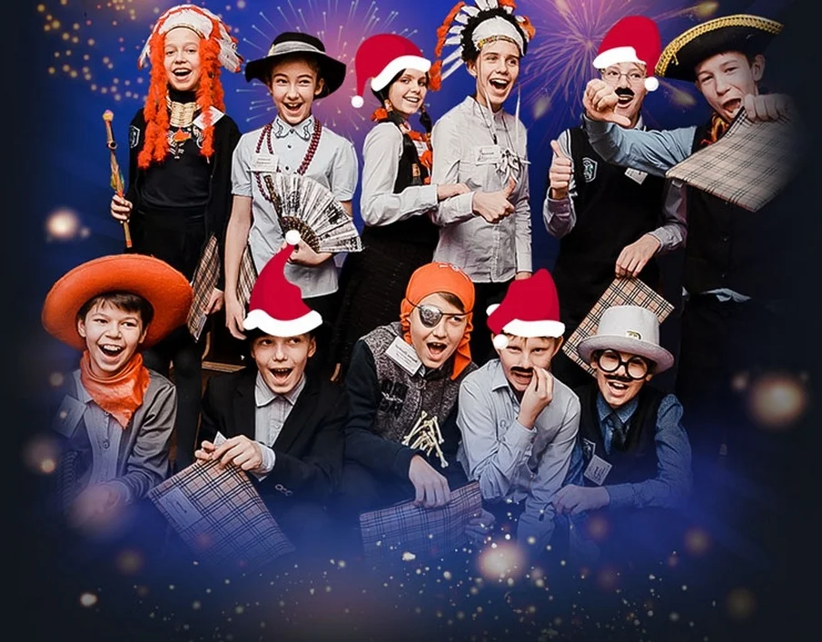 Новый год в школе в Костанае.